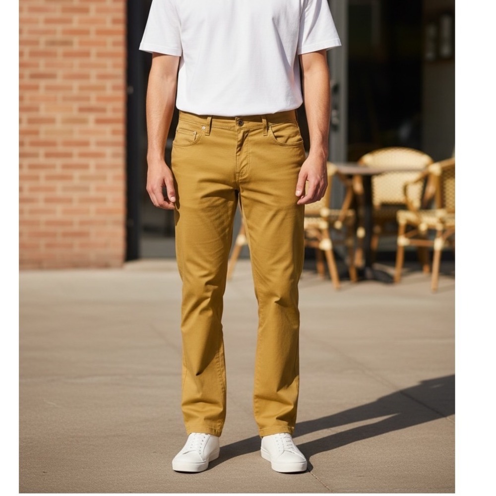 Orvis Men's Chinos in Mustard Tan